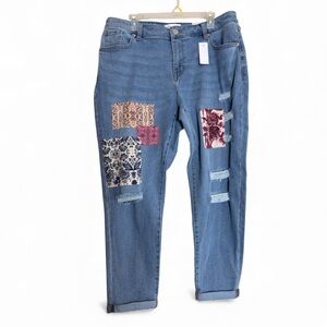 Lane Bryant jeans boyfriend fit flex magic waistband women’s size 14 mid rise